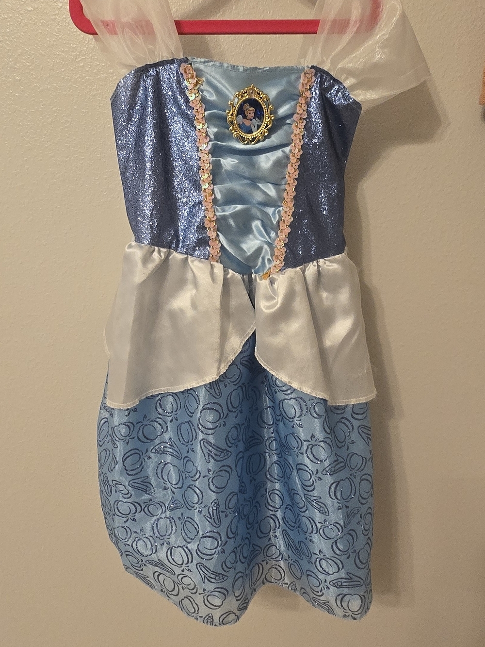 Disney Cinderella Blue and White Sparkle Princess Dress Costume